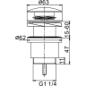 Донный клапан автомат FRAP F67-6