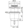 Донный клапан FRAP F62-9 click-clack оружейная сталь