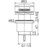 Донный клапан FRAP F62-3 click-clack золото