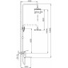 Душевая система FRAP H57 F2457 излив-переключатель на лейку или верхний душ чёрный/хром