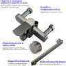 Душевая система FRAP H62-9 F2462-9 оружейная сталь