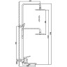 Душевая система FRAP H62-9 F2462-9 оружейная сталь