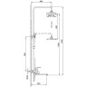 Душевая система FRAP H71-9 F2471-9 оружейная сталь