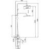 Душевая система FRAP F24011-9, оружейная сталь