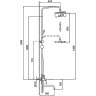 Душевая система FRAP F24003 с крючками, хром