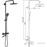 Душевая система FRAP F24006-6 с термостатом, черный
