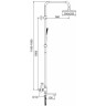 Душевая система FRAP F24007-6 с термостатом, черный