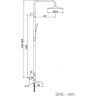 Душевая система FRAP F24006 с термостатом, хром