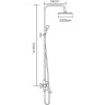 Душевая система FRAP F2410 с верхним душем, бронза