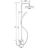 Душевая система FRAP F2405 с верхним душем, хром