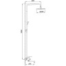 Душевая стойка FRAP H41 F2441 белый/хром
