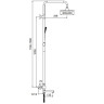 Душевая стойка с термостатом FRAP F24007-3