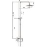 Душевая стойка со смесителем FRAP F2449-20