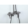 Душевая стойка со смесителем FRAP H201-9 F24201-9 оружейная сталь