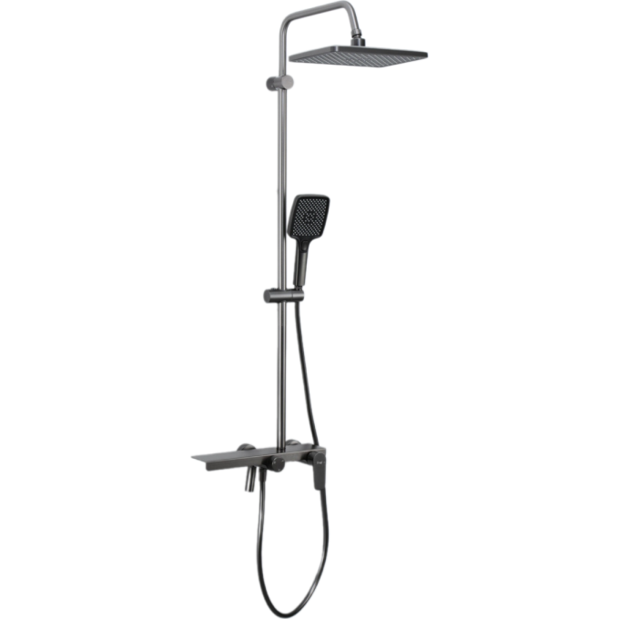 Душевая стойка со смесителем FRAP H203-9 F24203-9 оружейная сталь