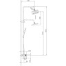 Душевая стойка со смесителем FRAP H203-9 F24203-9 оружейная сталь