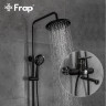 Душевая стойка со смесителем FRAP H49-6 F2449-6 чёрный /хром