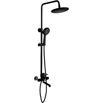 Душевая стойка со смесителем FRAP H49-6 F2449-6 чёрный /хром