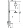 Душевая стойка со смесителем FRAP H58 F2458 излив-переключатель на лейку или верхний душ белый/хром )