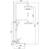 Душевая стойка со смесителем FRAP H61 F2461-3