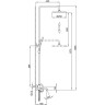 Душевая стойка со смесителем FRAP H75 F2475-9 оружейная сталь