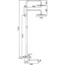 Душевая стойка со смесителем FRAP H801-6 F24801-6 чёрный