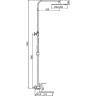 Душевая стойка со смесителем FRAP H802-6 F24802-6 чёрный
