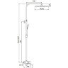 Душевая стойка со смесителем FRAP H803-6 F24803-16 черный