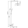 Душевая стойка со смесителем FRAP H806-6 F24806-6 черный