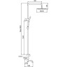 Душевая стойка со смесителем FRAP H807-9 F24807-9 оружейная сталь