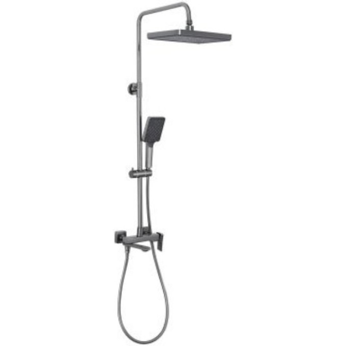 Душевая стойка со смесителем FRAP H84-9 F2484-9 оружейная сталь