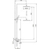 Душевая стойка со смесителем FRAP H85 F2485