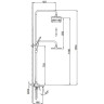 Душевая стойка со смесителем FRAP H86 F2486-3