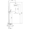 Душевая стойка со смесителем FRAP H87 F2487