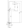 Душевая стойка со смесителем FRAP H88 F2488