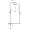 Душевая стойка со смесителем FRAP H90 F2490-6