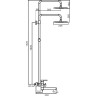 Душевая стойка со смесителем FRAP F24801 хром