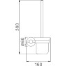 Ёршик настенный FRAP F30210 чёрный
