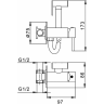 Гигиенический душ FRAP F7505-4 со смесителем, бронза