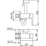 Гигиенический душ FRAP F7506-4 со смесителем, бронза