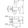 Гигиенический душ FRAP F7505-6 со смесителем, черный матовый
