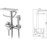 Гигиенический душ FRAP F7515 со смесителем и полкой, хром
