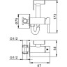 Гигиенический душ FRAP F7505-3 со смесителем, золотой