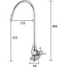 Кран для одного типа воды FRAP H52 F1052-9 Хром