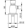 Кран для писсуаров FRAP F7201 хром