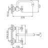 Настенный смеситель FRAP H20 F4720 хром