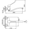 Настенный смеситель локтевой FRAP H54 F4654 хром ф40