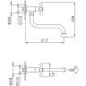 Настенный смеситель (моно) FRAP F4808