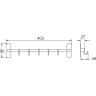 Планка с 5-ю крючками FRAP 38 F3816-5