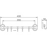 Планка с 5-ю крючками FRAP F1915-5